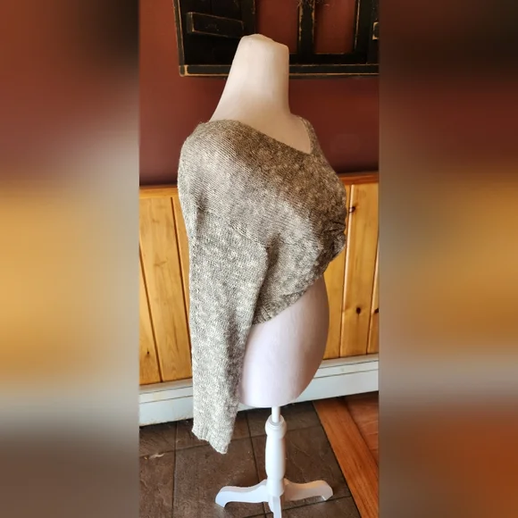 NWT BCBGeneration Twist Tie Cropped Sweater Heather Grey Size XXS - Picture 6 of 13